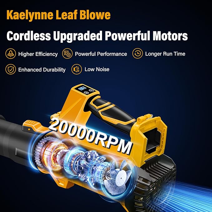 20V cordless leaf blower with 6.0Ah batteries, 540 CFM / 170 MPH