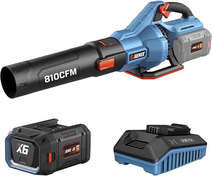 SENIX 60V Max Cordless Leaf Blower (Model BLAX6‑M1):